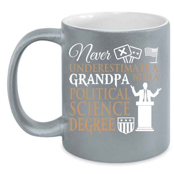 Grandpa With A Political Science Degree Coffee Mug, Awesome Grandpas Coffee Cup