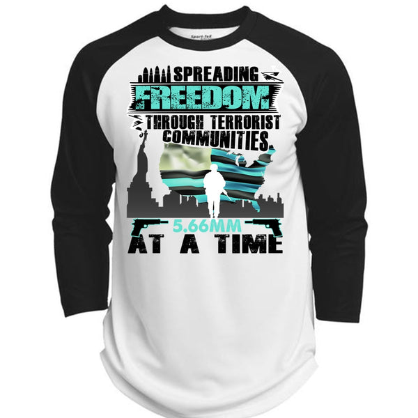 A black t-shirt with the shopify logo