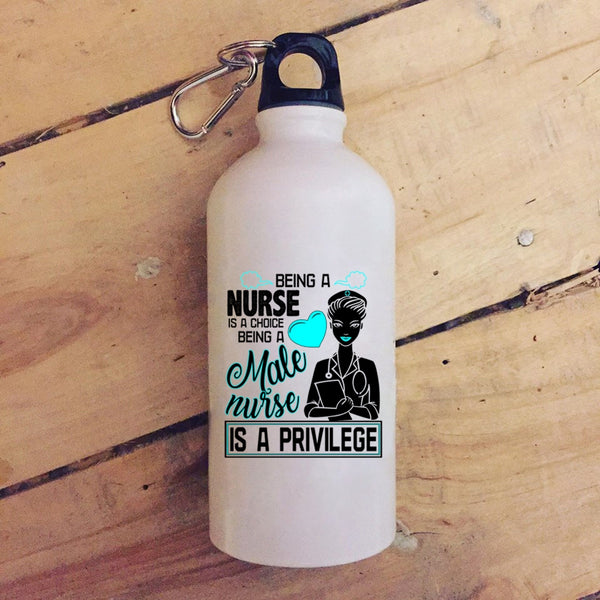 Being A Nurse 20 oz Stainless Steel Bottle,Being A Male Nurse Is A Privilege Outdoor Sports Water Bottle