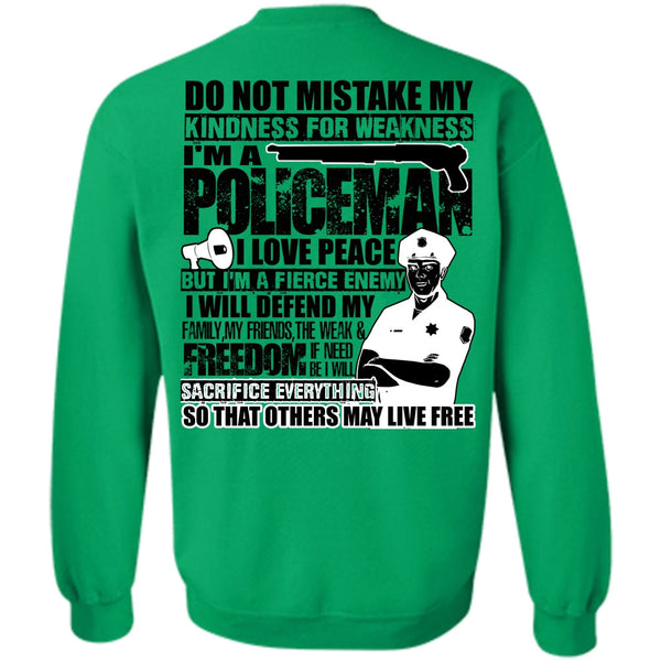 I Love Police T Shirt, I'm A Policeman Sweatshirt