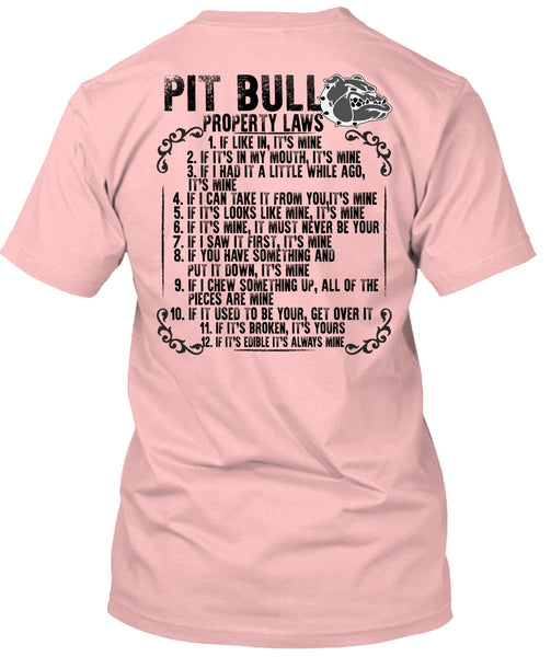 Pit Bull Property Laws T Shirt, I Love Pit Bull T Shirt