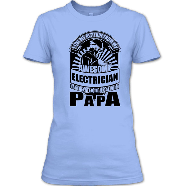 Awesome Electrician T Shirt, Coolest Electrician Papa T Shirt