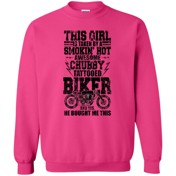 I Love Biking T Shirt, Chubby Tattooed Biker Sweatshirt