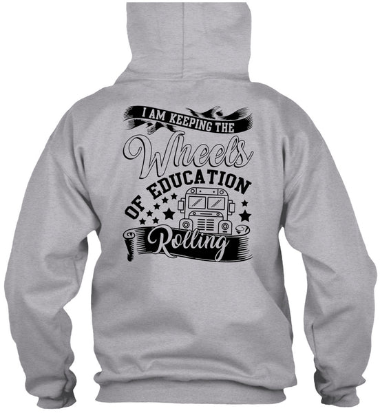 Wheels Of Education Rolling T Shirt, I Love Bus T Shirt