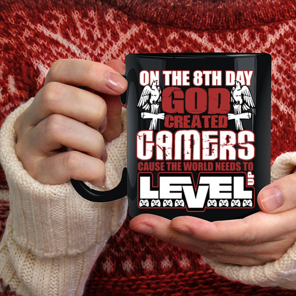 On The 8th Day God Created Gamers Coffee Mug, Awesome Gamers Coffee Cup