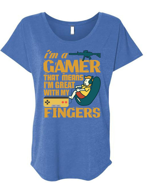 I'm A Gamer T Shirt, Being A Gamer T Shirt, Cool Shirt (Ladies' Triblend Dolman Sleeve)