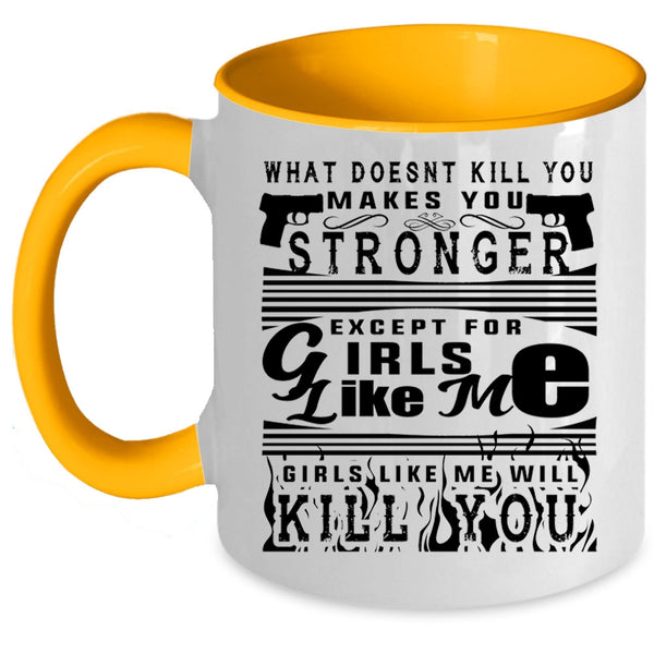 Awesome Gift For My Wife Coffee Mug, Strong Girls Accent Mug