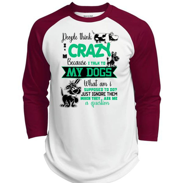 I Talk To My Dogs T Shirt, I Love My Dog T Shirt, Awesome T-Shirts  (Polyester Game Baseball Jersey)