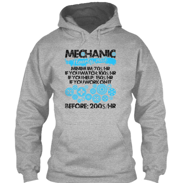 Mechanic Hourly Rate T Shirt, Coolest Mechanic T Shirt