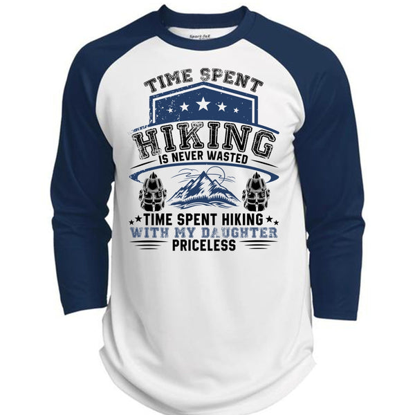 Time Spent Hiking Is Never Wasted T Shirt, I Love Hiking T Shirt, Awesome T-Shirts  (Polyester Game Baseball Jersey)