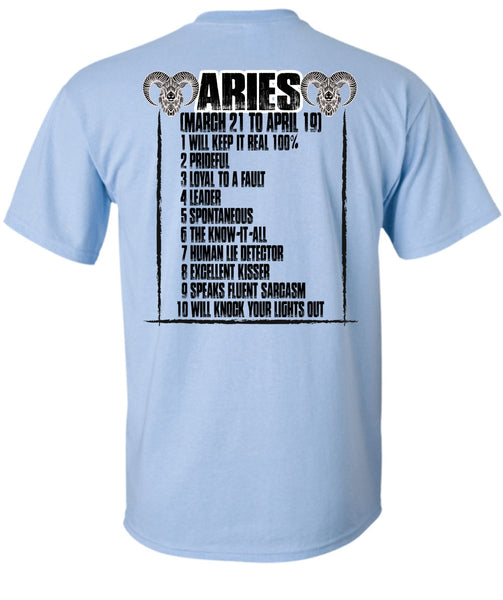 Aries Will Knock Your Lights Out T Shirt, I Love Aries T Shirt