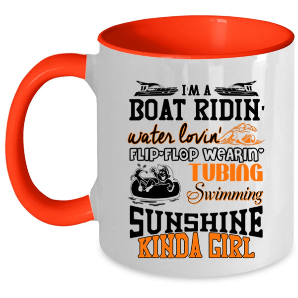 I'm A Swimming Sunshine Kinda Girl Coffee Mug, I'm A Boat Riding Accent Mug