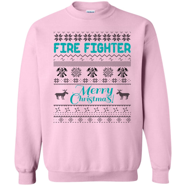 Gift For Merry Christmas T Shirt, Fire Fighter Merry Christmas Sweatshirt