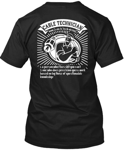 A black t-shirt with the shopify logo