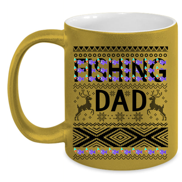 Christmas Gift For Fisher Coffee Mug, Fishing Dad Accent Mug