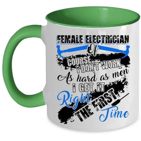 Cute Electrician Coffee Mug, Female Electrician Accent Mug
