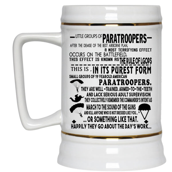 I Love Skydiving Beer Stein 22oz, Little Group Of Paratroopers Beer Mug