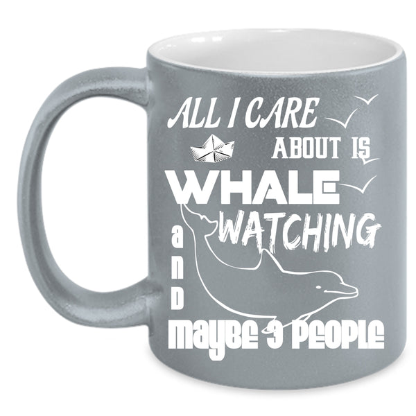 I Love Whale Watching Coffee Mug, Outdoor Activity Coffee Cup