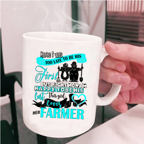 Cool Just Married Coffee Mug, This Girl Loves Her Farmer Cup