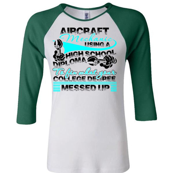 Aircraft Mechanic Using A High School T Shirt, I Love Mechanic T Shirt, Awesome T-Shirts