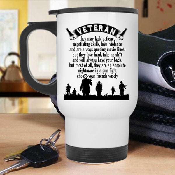 Awesome Gift For Veteran Travel Mug, Funny Veteran Mug