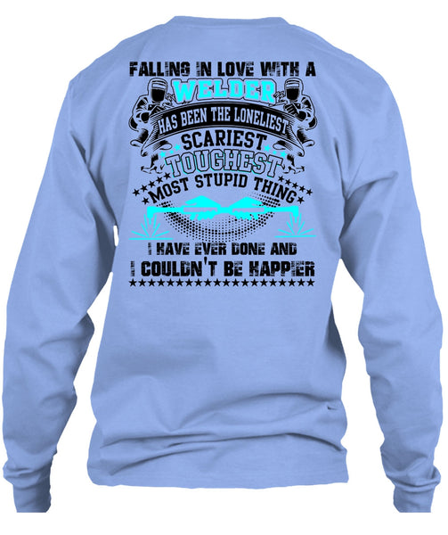 Falling In Love With A Welder T Shirt, I Love Welding T Shirt