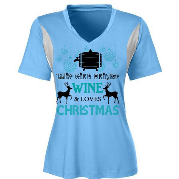 This Girl Drinks Wine T Shirt, This Girl Loves Christmas T Shirt, Awesome T-Shirts