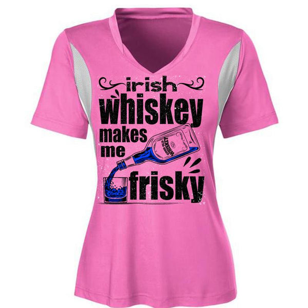 Irish Whiskey Makes Me Frisky T Shirt, I Love Drinking T Shirt, Awesome T-Shirts