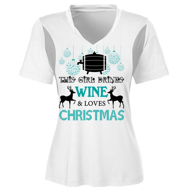 This Girl Drinks Wine T Shirt, This Girl Loves Christmas T Shirt, Awesome T-Shirts