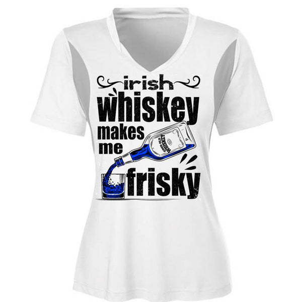 Irish Whiskey Makes Me Frisky T Shirt, I Love Drinking T Shirt, Awesome T-Shirts