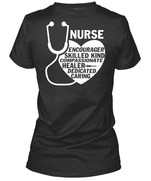 Nurse Encourager Skilled Kind T Shirt, Healer Dedicated Caring T Shirt