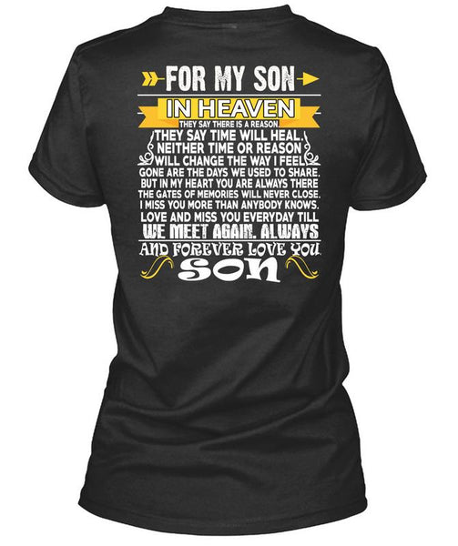 For My Son In Heaven T Shirt, Love You Son T Shirt