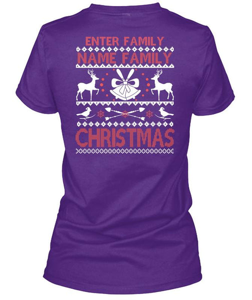 Enter Family Name Family Christmas T Shirt, I Love Christmas T Shirt