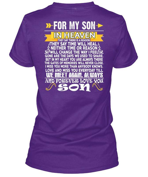 For My Son In Heaven T Shirt, Love You Son T Shirt