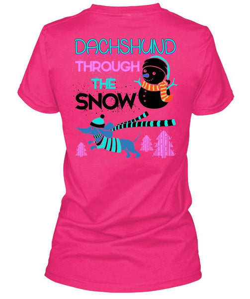 Dachshund Through The Snow T Shirt, This Girl Loves Christmas T Shirt