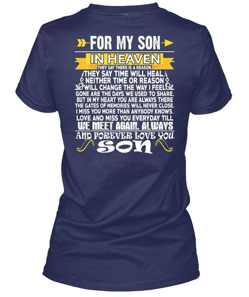 For My Son In Heaven T Shirt, Love You Son T Shirt