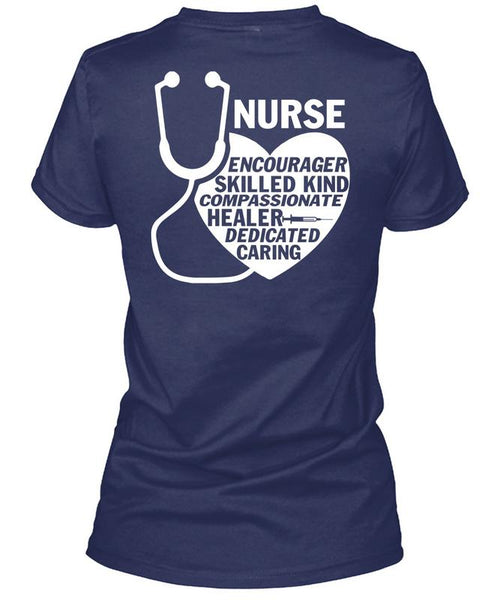 Nurse Encourager Skilled Kind T Shirt, Healer Dedicated Caring T Shirt