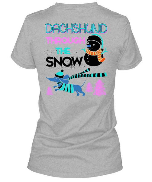 Dachshund Through The Snow T Shirt, This Girl Loves Christmas T Shirt