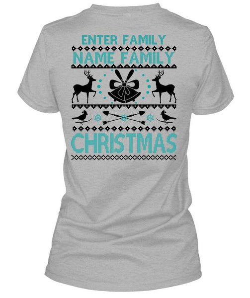Enter Family Name Family Christmas T Shirt, This Girl Loves Christmas T Shirt