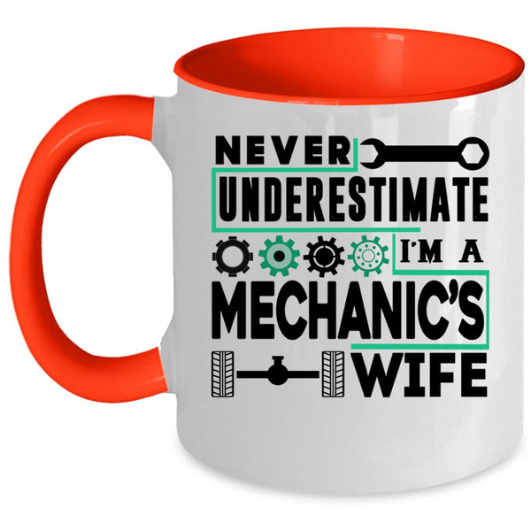 Gift For Mechanic's Wife Coffee Mug, I'm A Mechanic's Wife Accent Mug