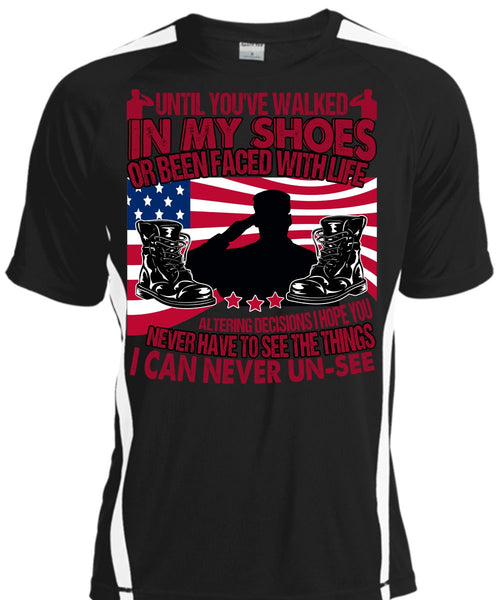 A black t-shirt with the shopify logo