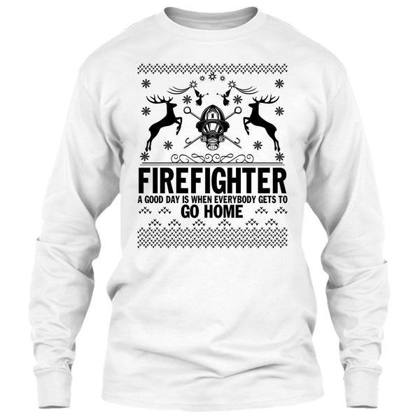 Firefighter Merry Christmas T Shirt, Merry Christmas Gift T Shirt