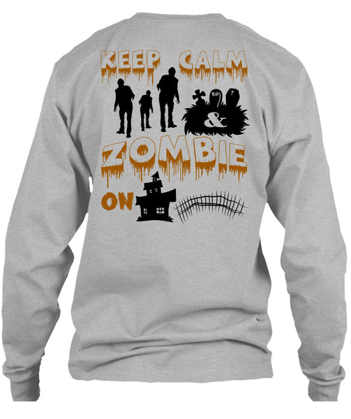 Keep Calm Zombie On T Shirt, Wait For Halloween T Shirt
