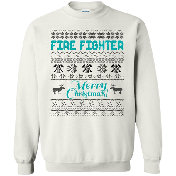 Gift For Merry Christmas T Shirt, Fire Fighter Merry Christmas Sweatshirt