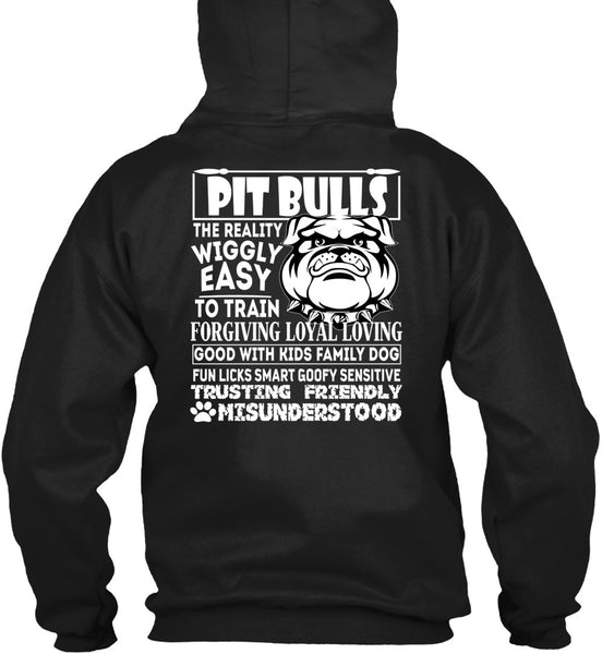 Pit Bulls The Reality Wiggly Easy T Shirt, Good With Kids Family Dog T Shirt