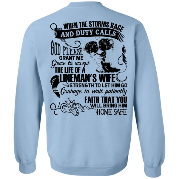 I Love Lineman T Shirt, The Life Of A Lineman's Wife Sweatshirt