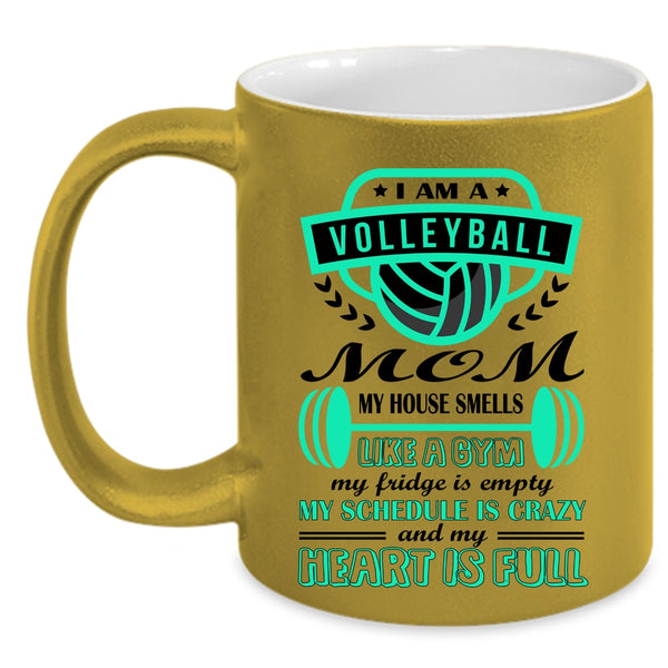 Funny Volleyball Mom Coffee Mug, I Am A Volleyball Mom Accent Mug