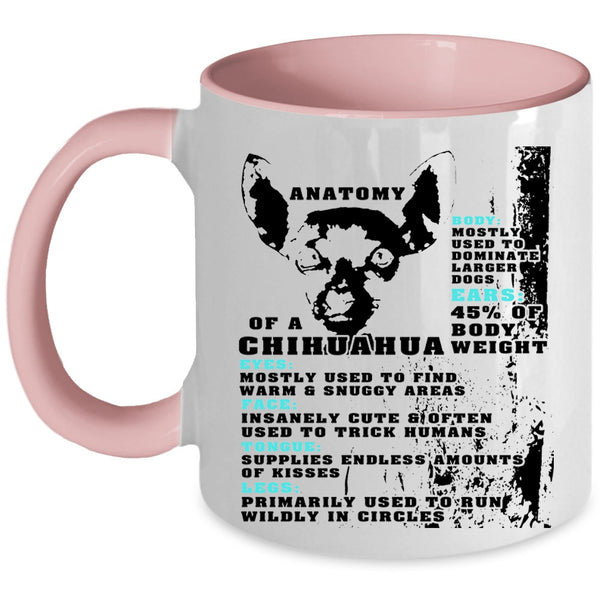 Cool Dogs Coffee Mug, Anatomy Of A Chihuahua Accent Mug