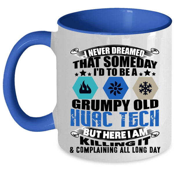Cool Grandpa Coffee Mug, I'd To Be A Grampy Old Hvac Tech Accent Mug