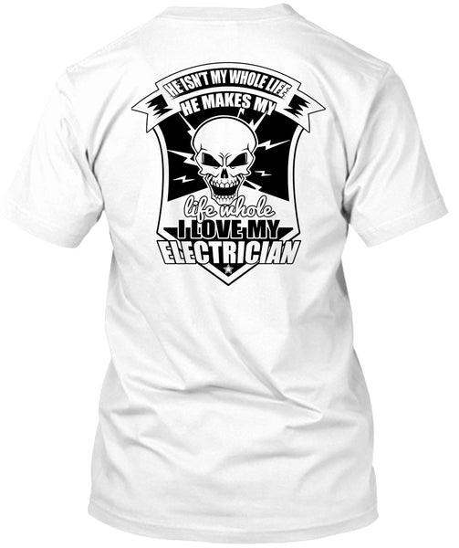 A black t-shirt with the shopify logo